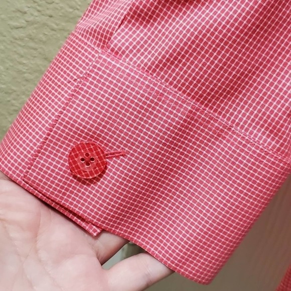 Pink plaid blazer size‎ large - Picture 5 of 6